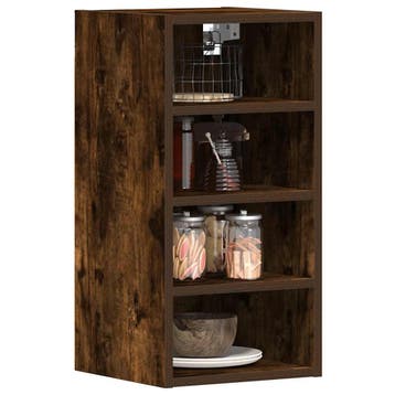 vidaXL Bovenkast Riga 30x29,5x60 cm bewerkt hout gerookt, Huis en Inrichting, Verzenden, Nieuw