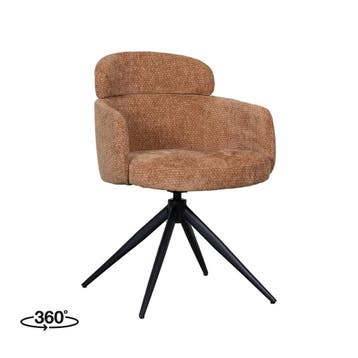 Stoel Levi | Cognac | Elite | Zwart Metalen Frame | 2 stuks, Verzenden, Nieuw in verpakking