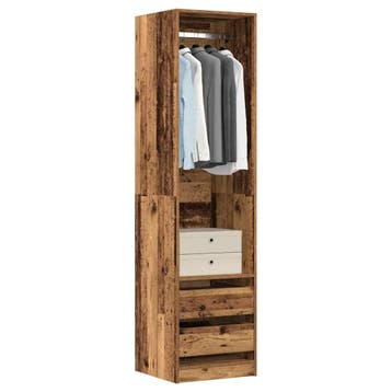 vidaXL Kledingkast 50x50x200 cm bewerkt hout oud hout, Verzenden