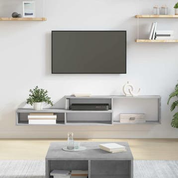 vidaXL Wand TV Stand 150 x 25 x 28,5 cm Bewerkt hout, Verzenden, Nieuw