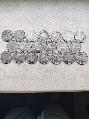 Zwitserland. 1 Franc 20x 1886/1955 (Zonder minimumprijs), Postzegels en Munten