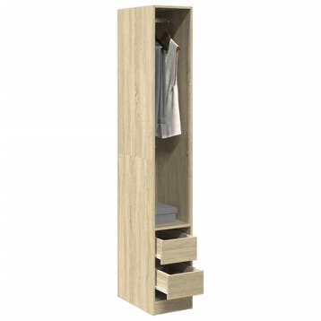 vidaXL Kledingkast 30x50x200 cm bewerkt hout sonoma, Verzenden, Nieuw