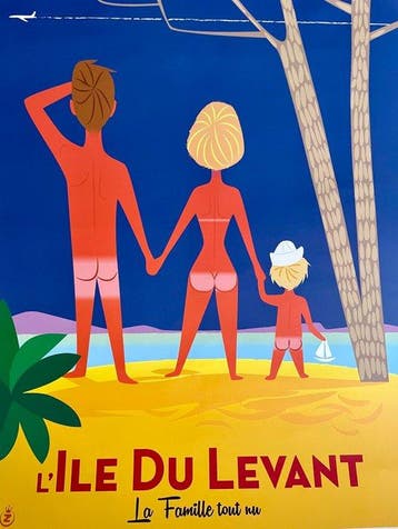 Monsieur Z - Affiche de Tourisme LIle du Levant - La