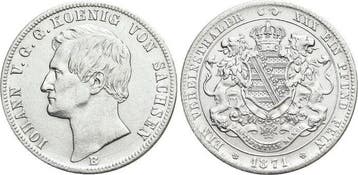Vereinstaler, daalder 1871 B Sachsen-albertinische Linie..., Verzenden