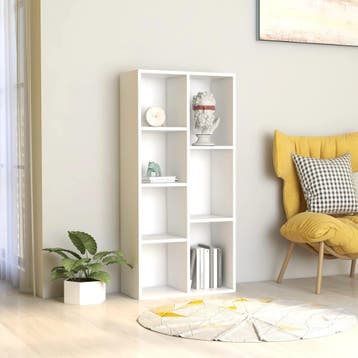 vidaXL Boekenkast 50x25x106 cm bewerkt hout wit, Verzenden, Nieuw