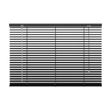 aluminum jaloezie - 120x130 cm (bxh) - 25 mm - mat zwart, Verzenden