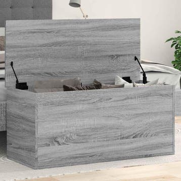 vidaXL Opbergbox 100x42x46 cm bewerkt hout grijs sonoma, Verzenden, Nieuw