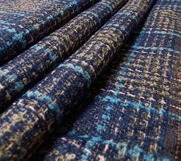 B538 - 480 x 160 cm - Tessuto Bouclé Tartan in 100% Pura