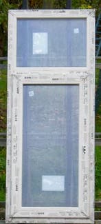 Pvc raam , chassis , venster 53 - 60 - 64 x 157 /112 creme, Ophalen of Verzenden, Raamkozijn