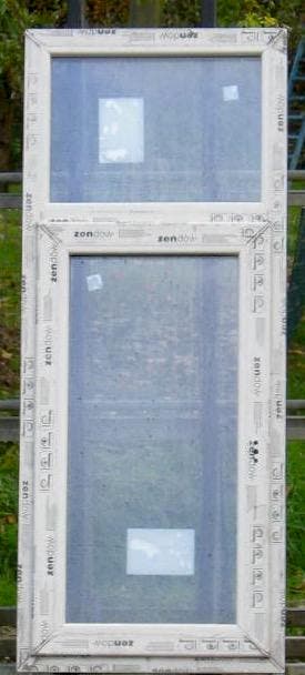 Pvc raam , chassis , venster 53 - 60 - 64 x 157 /112 creme, Doe-het-zelf en Bouw, Raamkozijnen en Schuifdeuren, Inclusief glas