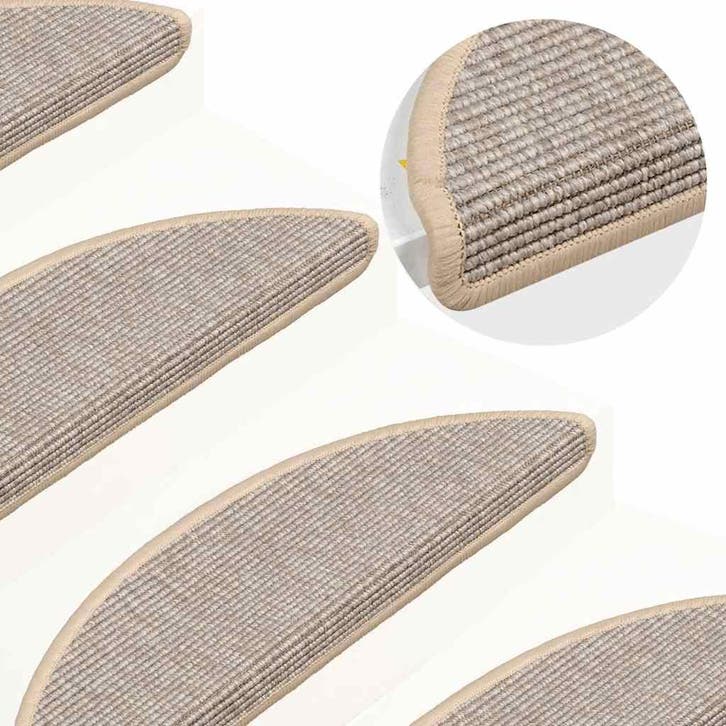 vidaXL Trapmatten 15 st 56x17x3 cm Zilver Halfrond, Doe-het-zelf en Bouw, Ladders en Trappen, Nieuw, Verzenden