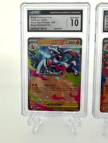 Pokémon - 2 Graded card - Mega Charizard X ex & Mega, Nieuw