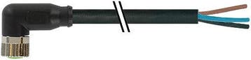 Câble De Capteur Femelle M8 90 Degrés 5M PUR Noir -, Verzenden