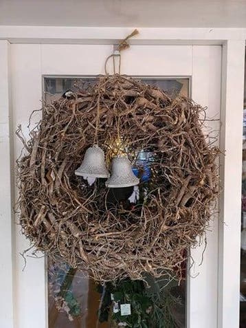 Kerstklok Kerstbel Styropor Piepschuim 9 cm met kleine manco, Nieuw