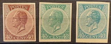 België 1865/1866 - Leopold I in profiel : Proefdrukken van