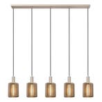 Hanglamp Lucide LAMBRES -  - 5xE27 - Taupe, Verzenden, Nieuw