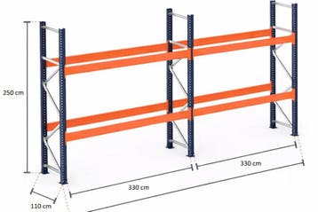 Mecalux palletstelling per meter liggers L330cm x H425cm, Ophalen of Verzenden
