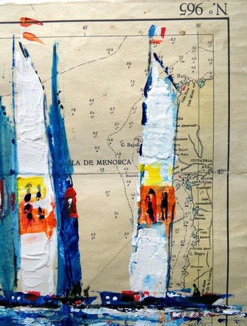 Denis Pascal dit ROY (XXI) - Voiles blanches et bleues sur