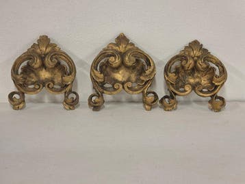 Lot de 3 frises dorées dautel (3) - Bois doré - 1920-1930