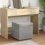 vidaXL Kruk Lichtgrijs 41 x 41 x 40 cm Velvet en Geengineerd, Verzenden, Nieuw
