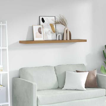 vidaXL Wandplank Muurmontage Bruin 120 x 23,5 x 3,8 cm, Huis en Inrichting, Verzenden, Nieuw