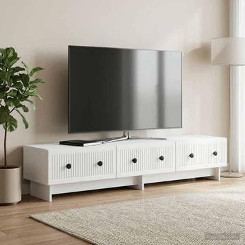 vidaXL TV Kast met lade Wit 147 x 34,5 x 30 cm Bewerkt hout, Huis en Inrichting, Verzenden, Nieuw