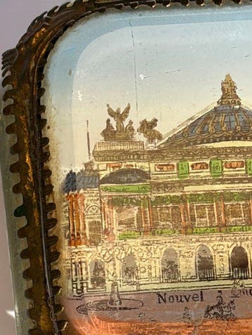 Cofanetto Grand Tour in Vetro Bisellato e Ottone Dorato -