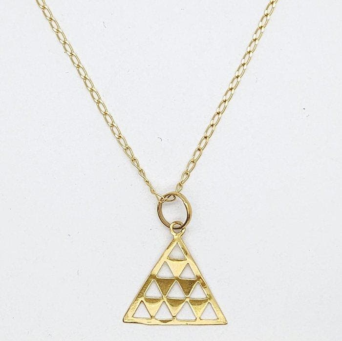 Ketting met hanger - 18 karaat Geel goud, Bijoux, Sacs & Beauté, Bijoux anciens