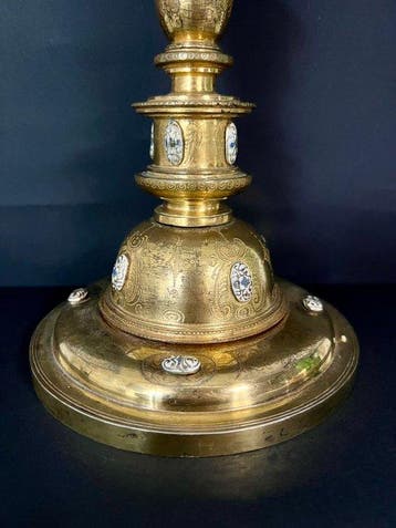 Monstrans - Verguld brons - 1650-1700 - Ostensoir Baroque, Antiek en Kunst