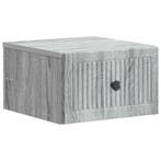 vidaXL Muurbevestigde Nachttafel Grijs sonoma 33 x 34,5 x 20, Verzenden, Nieuw