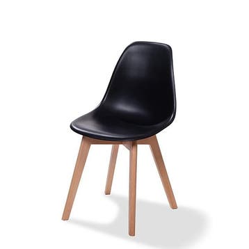 Stoel Keeve | Zwart | Hout/Kunststof | Stapelbaar |, Verzenden