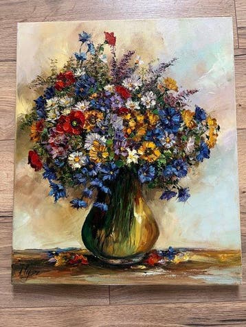 Aneta Karpezo - Fleurs dans un vase