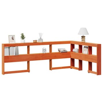 vidaXL Boekenkast Hoofdeinde L-vormig 120 cm grenenhout, Verzenden, Nieuw