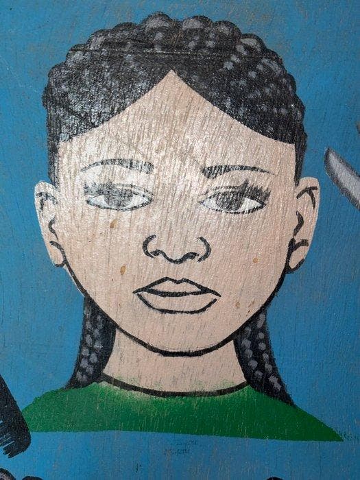 Le Maître Coiffeur – Populaire handelsnaam uit Togo - Togo, Antiek en Kunst, Kunst | Niet-Westerse kunst