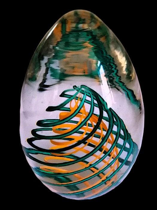 Firmato Venini Italia - Tafelmiddenstuk - Glas - Sier-ei, Antiek en Kunst, Antiek | Glaswerk en Kristal