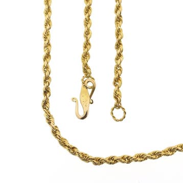 22 Karaat gouden gedraaide schakelketting, Ophalen of Verzenden, Gebruikt, Goud, Goud