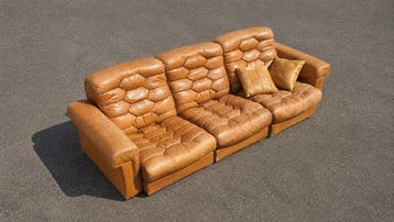 de Sede - Robert Haussmann - Sofa - DSP - Leder, Eik
