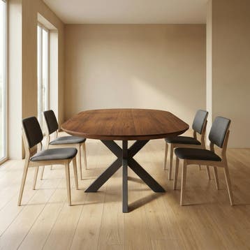 Tafel Plat Ovaal Eikenhout  Matrix 180x100