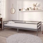 vidaXL Slaapbank massief grenenhout grijs 90x200 cm, Verzenden, Nieuw