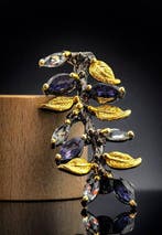 Iolite - Argent - Broche - Inspiré par la nature