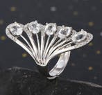 Zonder minimumprijs - Statement ring - 18 karaat Witgoud,