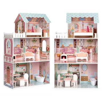 Houten Barbiehuis 61x30x106cm | Retour deal | Nu -25% prijs, Verzenden, Zo goed als nieuw, Poppenhuis