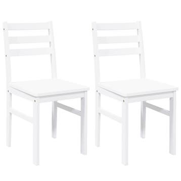 Houten Stoelen Wit 2st | Tweede kansje | OP = OP, Twee, Verzenden, Wit, Tijdloos en ergonomisch
