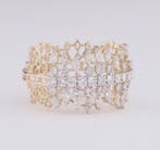 Bague tendance - 14 carats Or jaune - 1.08ct. tw. Diamant
