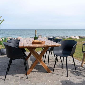 Zwarte tuinstoel | Horeca terrasstoel | Met armleuningen, Verzenden