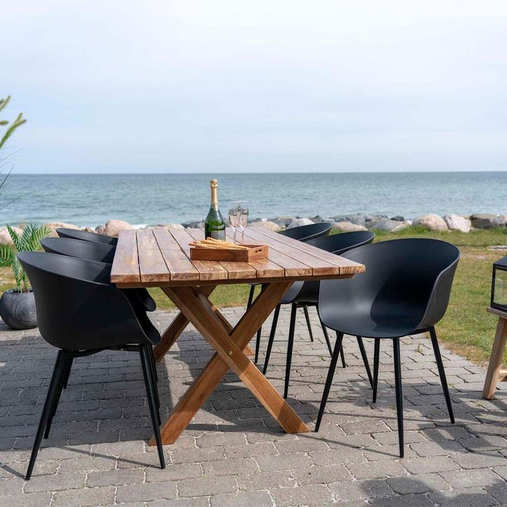 Zwarte tuinstoel | Horeca terrasstoel | Met armleuningen, Maison & Meubles, Chaises, Envoi