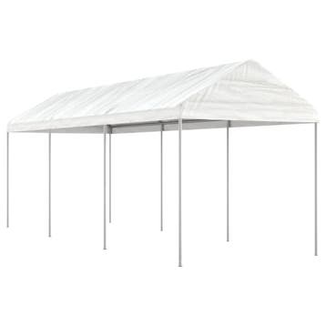 vidaXL Prieel met dak 6,69x2,28x2,69 m polyetheen wit, Verzenden, Nieuw