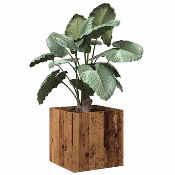 vidaXL Plantenbak 40x40x40 cm bewerkt hout oud houtkleurig, Verzenden, Nieuw