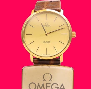 Omega - De Ville QUARTZ Cal.1330 Original Strap and Buckle,, Nieuw