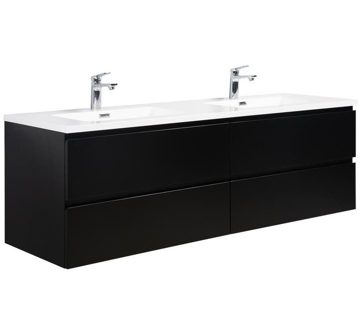 Badkamermeubel Set Angela 160cm Mat Zwart Badmeubel, Maison & Meubles, Salle de bain | Meubles de Salle de bain, Envoi